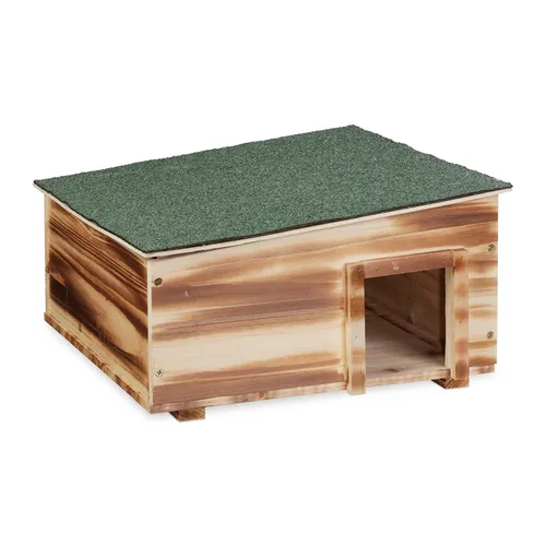 Wetterfestes Igelhaus mit 2 Kammern - Igelhäuser aus behandeltem Holz, ideal für den Garten. Mit abnehmbarem Dach für einfache Reinigung und Schutz vor Wettereinflüssen.