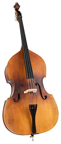 Classic Cantabile DBP-110 3/4 Kontrabass - 3/4 Kontrabass aus gesperrtem Holz mit Ahornhals und Blackwood-Griffbrett, inklusive Bogen und Gigbag - ideal für Einsteiger und Fortgeschrittene.