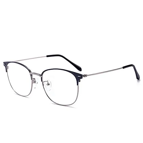 LNTICB® Blaulichtfilter Brille Blaulichtbrille Anti-Müdigkeit Computerbrille Gaming Schutzbrille UV Blaues Blockiert Metall Rahmen Unisex Vintage für Telefon Computer PC Gaming Fernsehen
