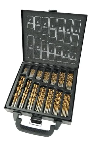 Mannesmann HSS-Spiralbohrersatz 10 mm - 13-teilig - Bohren, hochwertiger HSS-Spiralbohrersatz für präzise Bohrungen in Metall und Holz, ideal für Heimwerker und Profis.