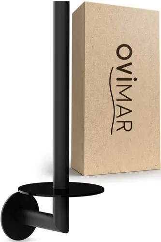 ovimar Toiletten-Ersatzrollenhalter Runde (1-St) in schwarz von ovimar