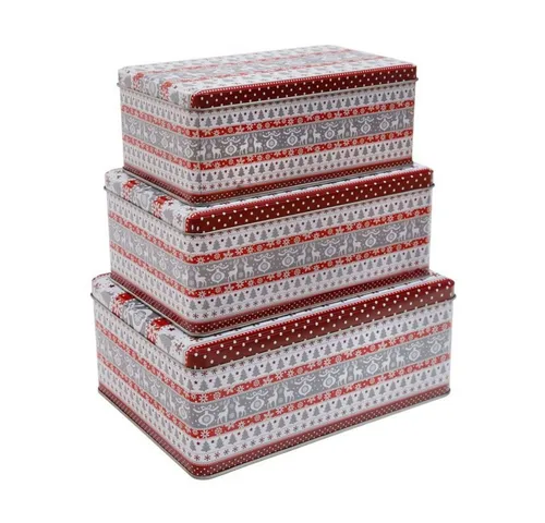 Haushalt International Keksdose, Metall, Set (3-tlg) von Haushalt International