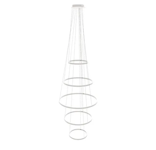 s.luce Pendelleuchte LED 5er-Ring Kombination, Weiß von s.luce