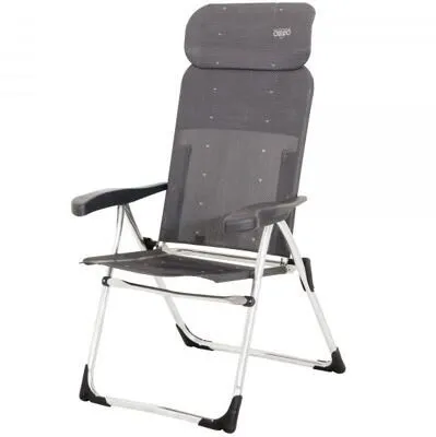 CRESPO Campingstuhl Classic Compact AL/213-C-40 anthrazit - Campingstuhl - AL-213 - Compact, extrem flach klappbar (nur 5 cm dick) und mit 7-fach verstellbarer Rückenlehne für maximalen Komfort. Ideal für Camping und Outdoor-Aktivitäten.