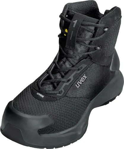 Uvex 1 x-craft pro S1 PL FO SC SR - Leichte Sicherheitsschuhe mit metallfreier Zehenschutzkappe - Herren Stiefel für Industrie & Handwerk, besonders leicht und öl- sowie benzinbeständig mit flexibler Durchtritthemmung und dämpfender Zwischensohle für optimalen Komfort.