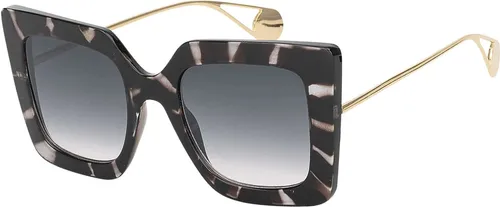 Damen Sonnenbrille Designer UVCE Protection Modern Urlaub Sommer Strand 30477 Schwarz-Rosa