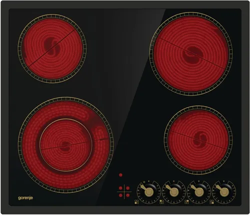 Gorenje Classico EC 642 CLB Glaskeramikkochfeld autark - Kochfeld 60 cm mit Restwärmeanzeige für sicheres Kochen, ideal für moderne Küchen.