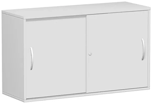 Gera Möbel Schranksystem Flex Anstell-Schiebetürenschrank, Holzdekor, lichtgrau/lichtgrau, 120 x 42.5 x 72 cm