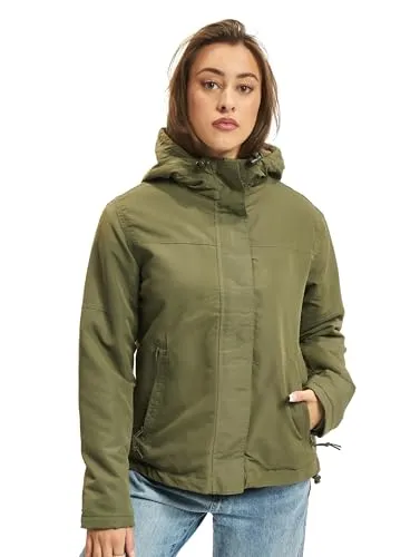 Brandit Women Frontzip Windbreaker in Olive, Größe XL - Funktionsjacke für Damen, wind- und wasserabweisend mit praktischem Frontreißverschluss für einfaches An- und Ausziehen und warmem Fleecefutter für zusätzlichen Komfort.