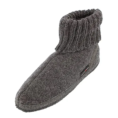 Haflinger Hüttenschuh Karl aus reiner Schurwolle - Hausschuh aus 100% Schurwolle, atmungsaktiv und warm, perfekt für gemütliche Abende zu Hause.