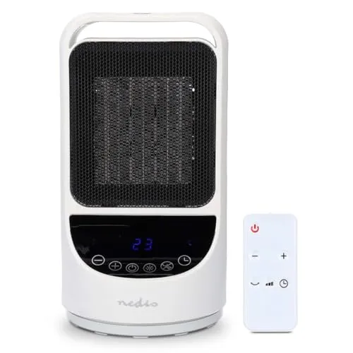 Nedis SmartLife Keramik-PTC-Heizlüfter 1500 W - Wi-Fi Heizlüfter mit 2 Wärmeeinstellungen und Oszillation für effiziente Wärmeverteilung – ideal für gemütliche Räume im Haushalt.