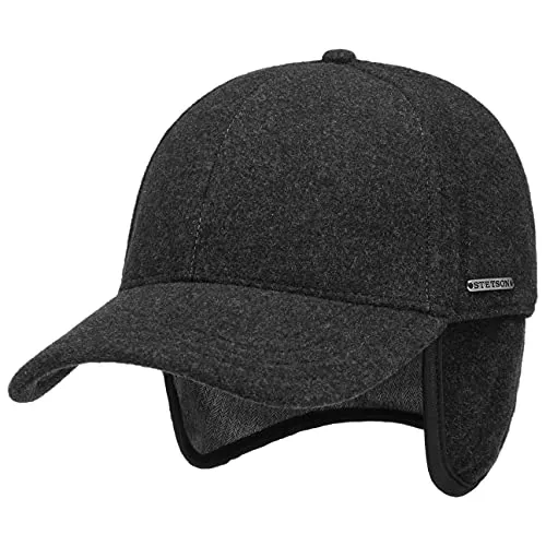 Stetson Vaby Earflap Fullcap Herren - Schirmmützen für Herren mit Wolle und Kaschmir, sorgt für optimalen Tragekomfort und schützt Ohren und Nacken vor Kälte.
