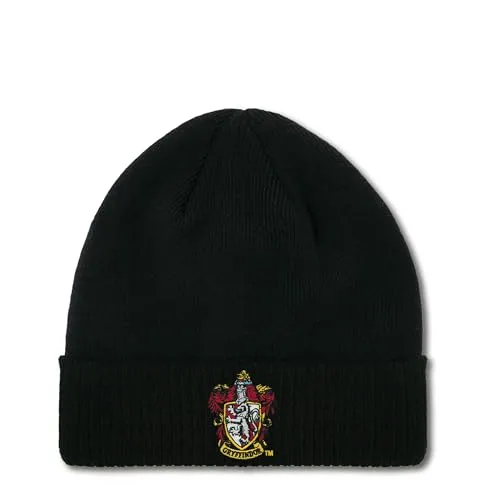 Logoshirt®️ Harry Potter Gryffindor Beanie - Fun-Bekleidung: Offiziell lizenzierte Harry Potter Strickmütze mit Gryffindor Logo, ideal für kalte Tage und ein echter Hingucker dank lebendiger Farben und langlebiger Bestickung.