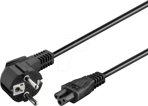 GOOBAY 44877 - Netzkabel, Schutzkontaktstecker, gew, 3 m, schw, C5