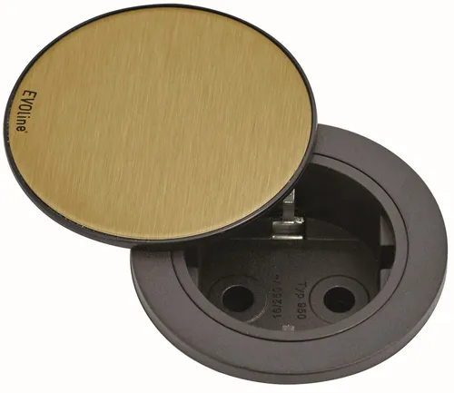 EVOline One Einbausteckdose Küche Polster in gold von Schulte Elektrotechnik GmbH & Co. KG