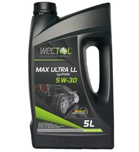 Wectol 5w-30 Max Ultra LL Motoröl - 5 Liter - Hochwertiges 5W30 Motoröl für optimalen Verschleißschutz und hervorragende Motorsauberkeit. Ideal für lange Lebensdauer und zuverlässige Leistung.