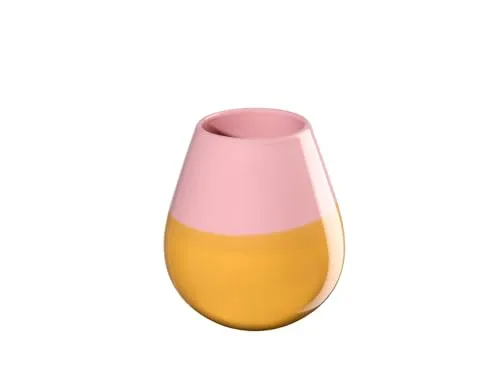 ASA SELECTION Dekovase Joy Passionfruit Smoothie 18 cm - Dekovase aus zweifarbig glasiertem Porzellan, spülmaschinenfest und ideal für fröhliche Tischdekorationen.