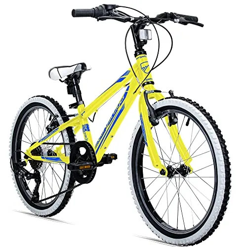 Bergsteiger Kansas 20 Zoll Kinderfahrrad - Mountainbike für 6-11 Jahre, ideal für den Schulweg, mit 6 Gang-Schaltung und modernem Design für Jungen und Mädchen.