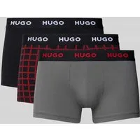 HUGO Boxer Trunk Triplet Design - 3er Set in XL mit Markenschriftzug - Herrenunterhosen, 3er Set in bunten Designs mit elastischem Komfortbund für optimalen Sitz und höchsten Tragekomfort.