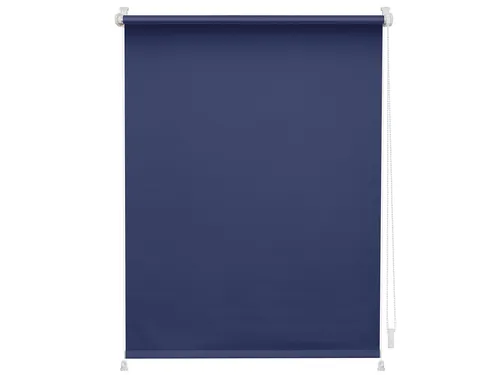 Lichtblick Rollo Klemmfix - Verdunkelung Blau, ohne Bohren, 150 cm x 80 cm - Rollos, ideal für Schlafzimmer, bieten 100% Verdunkelung und einfache Montage ohne Bohren. Die Seitenverspannung verhindert Schwingen und sorgt für perfekten Sitz.