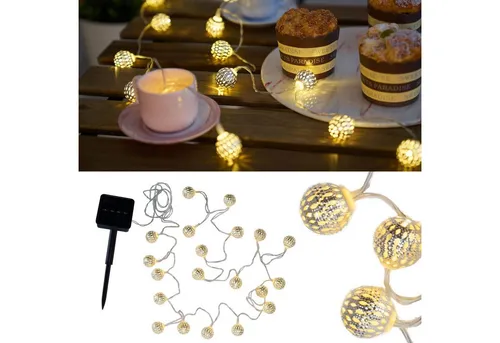 Pauleen LED-Lichterkette Sunshine Glamour, 20-flammig, 20-flammig, Solarbetrieben