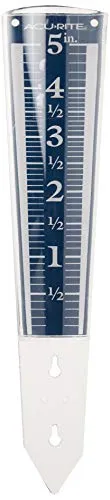 AcuRite 00850A3 Regenmesser, leicht ablesbar, Acryl, 12,7 cm Kapazität, Blau