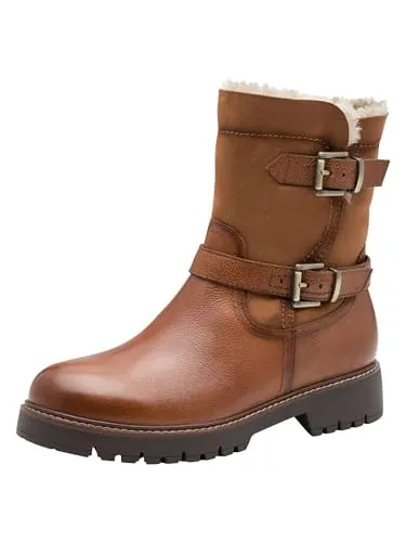 Tamaris Damen Stiefel aus braunem Leder, Größe 40 in braun von Tamaris