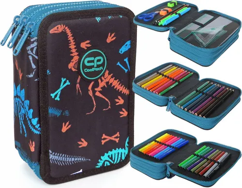 Federmäppchen mit Zubehör Coolpack Jumper 3 Dinosaurier Ausrüstung Federtasche