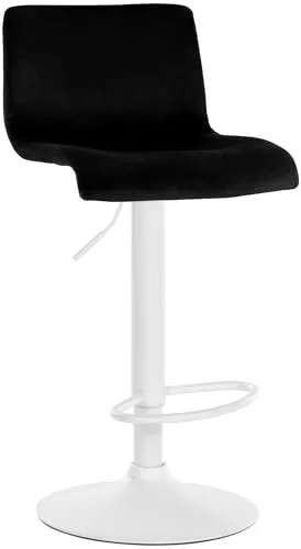 CLP Barhocker Hover, Schwarz, Textil, 39x83x36 cm - Barmöbel mit modernem Design und hohem Sitzkomfort. Der höhenverstellbare Barhocker bietet 360° Drehbarkeit und eine gepolsterte Sitzschale für entspanntes Sitzen.