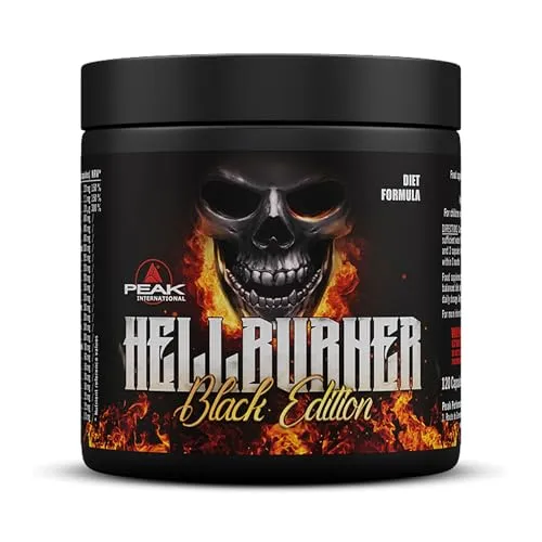 Hellburner Black Edition - 120 Kapseln für effektives Fatburning - Sportnahrung mit 24 leistungsstarken Diät-Substraten, unterstützt den Fettstoffwechsel und enthält wertvolle Mikronährstoffe für Energie und Blutzuckerregulation.