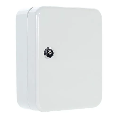 ROTTNER TS20 Schlüsselkasten grau mit 20 Haken - Schlüsselkästen – Sicher und übersichtlich mit 20 Haken und Zylinderschloss, ideal für die ordentliche Aufbewahrung Ihrer Schlüssel.