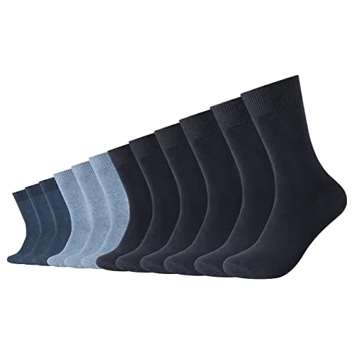 Camano Unisex Socken Comfort Cotton Crew 12er Pack - Herrensocken in verschiedenen Größen und Farben, aus weichem Baumwollmix für optimalen Komfort und Halt. Pflegeleicht und langlebig, ideal für den täglichen Gebrauch.