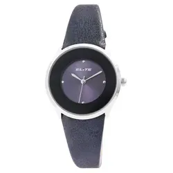 Elite Damenarmbanduhr mit Kunstlederband - Elegante analoge 3-Zeiger Damenarmbanduhr von Elite mit hochwertigem Quarzuhrwerk. Das stilvolle Kunstlederband in verschiedenen Farben und die spritzwassergeschützte Bauweise machen sie zum idealen Begleiter für jeden Anlass.