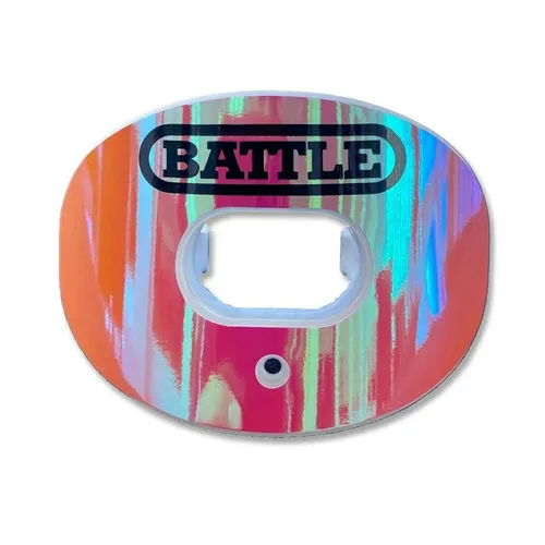 Battle Iridescent Oxygen Football Mouthguard - Red/Purple