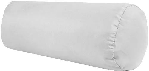 Bestlivings Nackenrolle 10x25cm (BxL) Bezug in der Farbe Hellgrau, in vielen vers. Farben