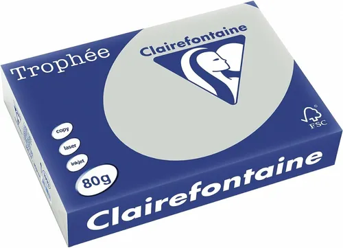 Clairefontaine Trophee Color Stahlgrau 80g/m² DIN-A4 in grau von Clairefontaine