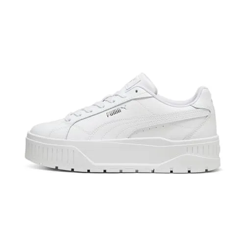 PUMA Damen Karmen II L Sneaker - White White Silver, 39 EU - Damen-Sneaker mit komfortabler Innensohle und extradicker Ferse für optimale Dämpfung. Ideal für stilvolle Freizeitlooks.
