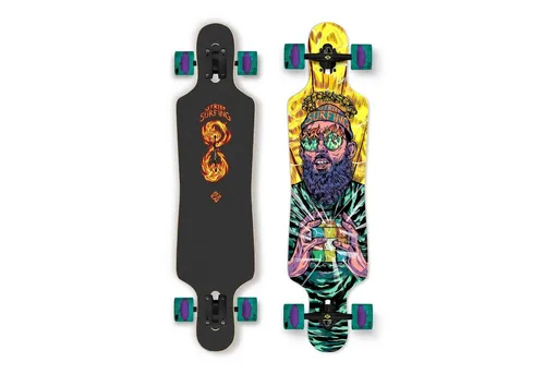 Street Surfing Longboard Drop Through Freeride 39'' Holy Cube - Longboard 39'' für Freeride, verfügt über ein 8-lagiges Ahorn-Deck und maximale Traktion durch Grip Tape – perfekt für smoothes Fahren und Tricks!