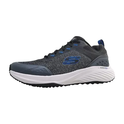 Skechers Herren BOUNDER RSE - HAZLET Schwarz/Blau - Sneaker mit Air Cooled Memory Foam Einlegesohle für ultimativen Komfort, ideal für sportliche Aktivitäten und lässige Outfits.