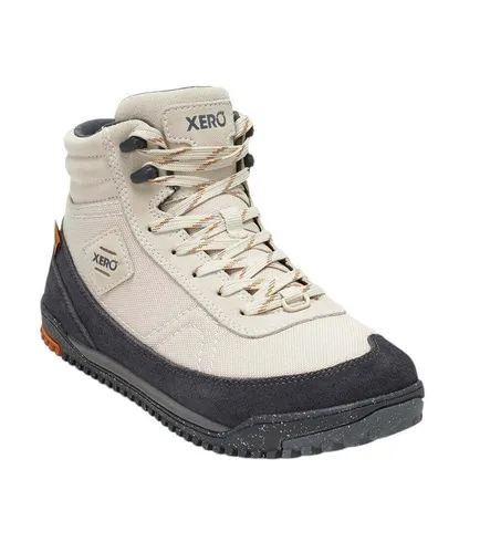 Xero Shoes Minimal-Wanderschuhe Ridgeway - Wanderschuhe in Beige/Grau, wasserdicht und leicht, ideal für technische Pfade und entspannte Bierabende mit Freunden.