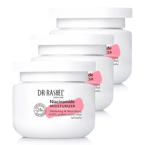 Niacinamid Creme Gesichtscreme 3x160g - Feuchtigkeitscreme für Gesicht & Hals, Vitamin B3 Hautpflege, Tagescreme & Nachtcreme, Porenverfeinernde Pflege, Glow Moisturizer, Damen & Herren