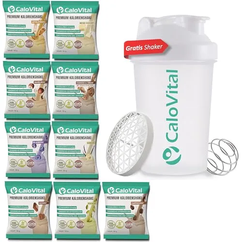 CaloVital Hochkalorische Trinknahrung - Proteine - Ideal zur Gewichtszunahme, glutenfrei und in 15 Geschmacksrichtungen erhältlich, perfekt für erhöhte Kalorienzufuhr.