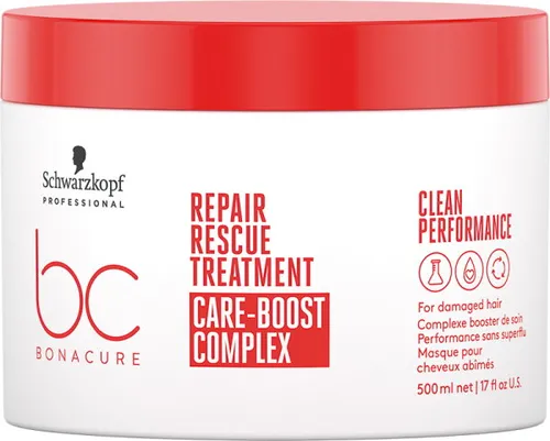 Schwarzkopf BC Bonacure Repair Rescue Treatment 500ml - Intensive Pflege für geschädigtes Haar mit veganer Formel. Stärkt die Haarstruktur und sorgt für Elastizität. Ideal für die tägliche Haarpflege!