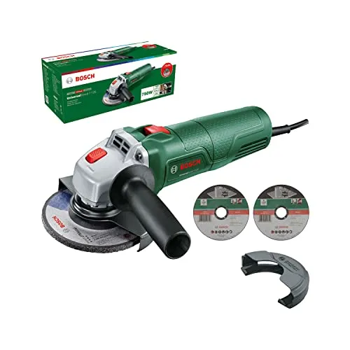 Bosch UniversalGrind 7-125 Winkelschleifer - Schleifmaschinen mit 750 W Leistung, ergonomischem Design und umfangreichem Zubehör für vielseitige Anwendungen – ideal zum Schleifen, Trennen und Bürsten.