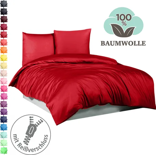 Bettwäsche Bettgarnitur Bettbezug 100% Baumwolle 135x200 155x220 200x220 200x200, Farbe:Hellgrau, Größe:200 x 220 cm