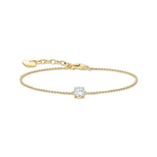 Thomas Sabo Armband mit pinkfarbenem Zirkonia-Anhänger in gold von THOMAS SABO