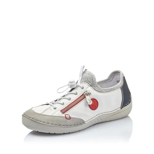 Rieker Damen Low-Top Sneaker 52563 - Damen-Sneaker aus Kunstleder, ideal für den Alltag mit flacher Sohle und bequemem Tragekomfort – der perfekte Begleiter für stilvolle Freizeitschuhe.