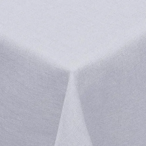 Textil Tischdecke Leinen-Optik 110 x 110 cm eckig hellgrau Fleck-Schutz Leinenstruktur #8001
