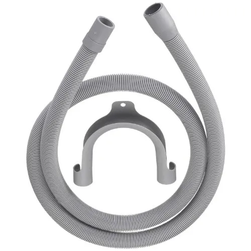 Haas Kunststoff-Waschmaschinen-Ablaufschlauch (mit Schlauchhalter), 3,5 m