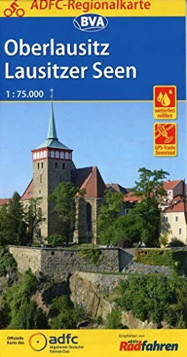 ADFC-Regionalkarte Oberlausitz - Lausitzer Seen, 1:75.000, mit Tagestourenvorschlägen, reiß- und wetterfest, E-Bike-geeignet, GPS-Tracks Download: ... Download (ADFC-Regionalkarte 1:75000)